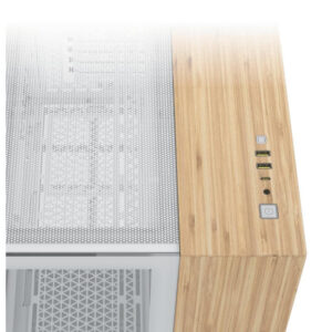 CORSAIR 2500X mATX PC Case. White/Bamboo