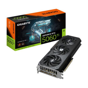 GIGABYTE GeForce RTX 5060 Ti GAMING OC 16G Carte Graphique ? 16 Go GDDR7. 128 bits. PCI-E 5.0. 2647 MHz Fréquence du processeur. 3 x DisplayPort. 1 x HDMI. GV-N506TGAMING OC-16GD