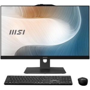 MSI Modern AM242TP 12M-854FR Intel® Core? i7 i7-1255U 60.5 cm (23.8") 1920 x 1080 pixels PC All-in-One 16 Go DDR4-SDRAM 1 To SSD Windows 11 Pro Wi-Fi 6E (802.11ax) Noir